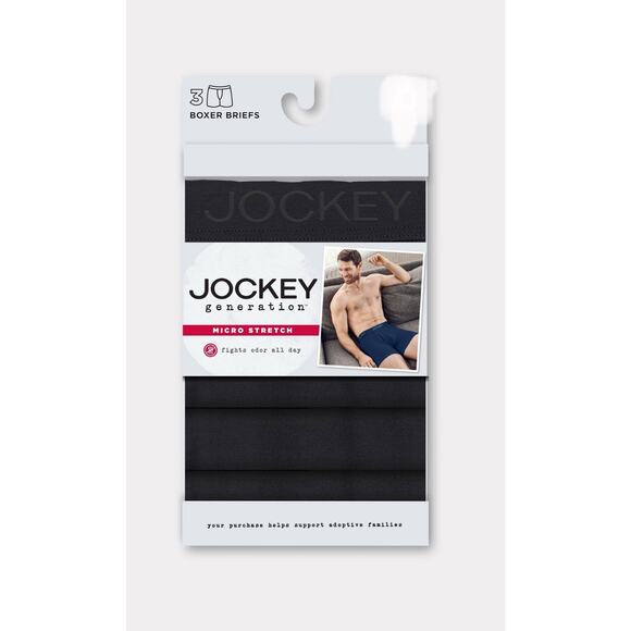 Jockey Generation Microfiber Stretch Boxer Briefs 3 Pack 6' Inseam - Size M - Picture 1 of 5